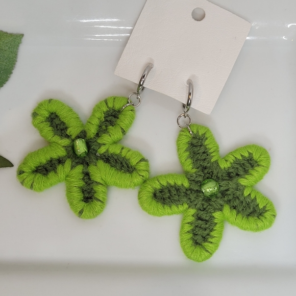 Free People Dahlia Crochet Huggie Hoop Earring - Picture 2 of 5